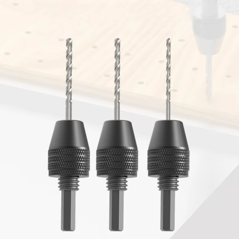 1.5-2.5mm changement rapide poignée hexagonale trois mâchoires auto centrage foret hélicoïdal mandrin 6.35mm meuleuse électrique perceuse mandrin outil