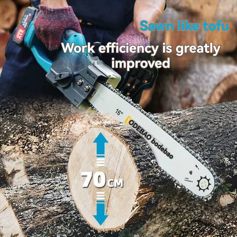 3000W 12 pouces scie à chaîne sans brosse bande 2 pièces batterie travail du bois taille