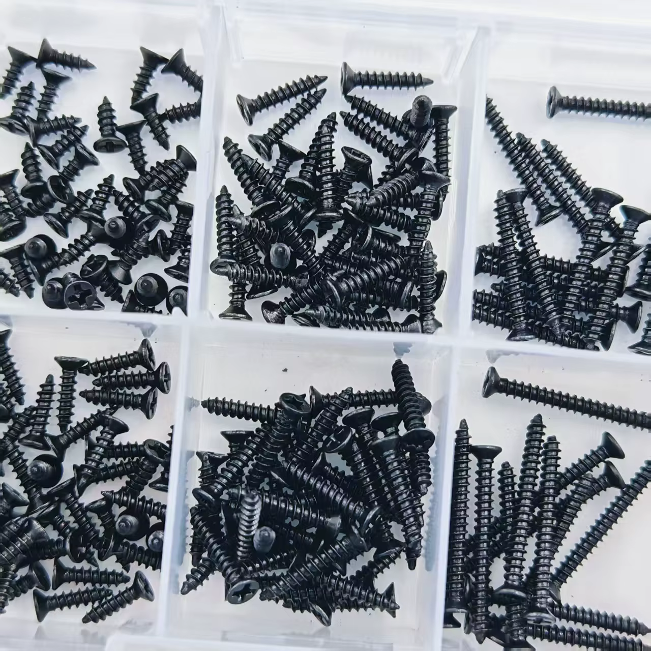 Jeu de vis autotaraudeuses M2 de 300 pièces en différentes tailles et styles - assemblage d'appareils comprenant des boîtes de rangement pratiques
