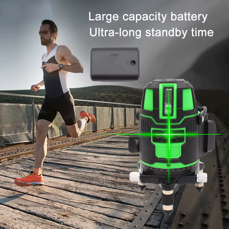 Niveau laser rotatif automatique à nivellement rapide 360° avec trépied de 1 m