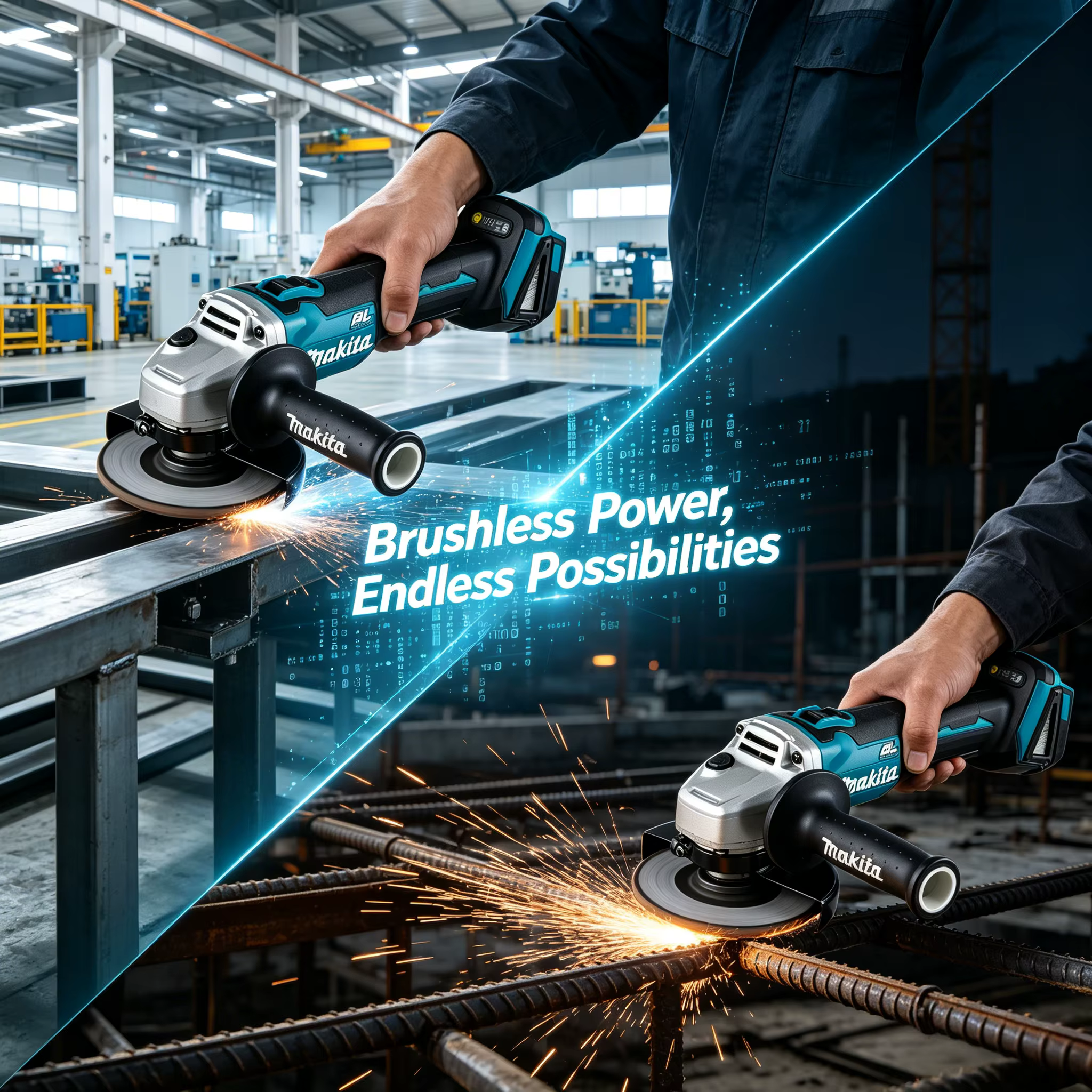 Meuleuse d'angle sans fil Makita 18V 125mm DGA404 | Outil de découpe et de polissage rechargeable Li-Ion (sans batterie)