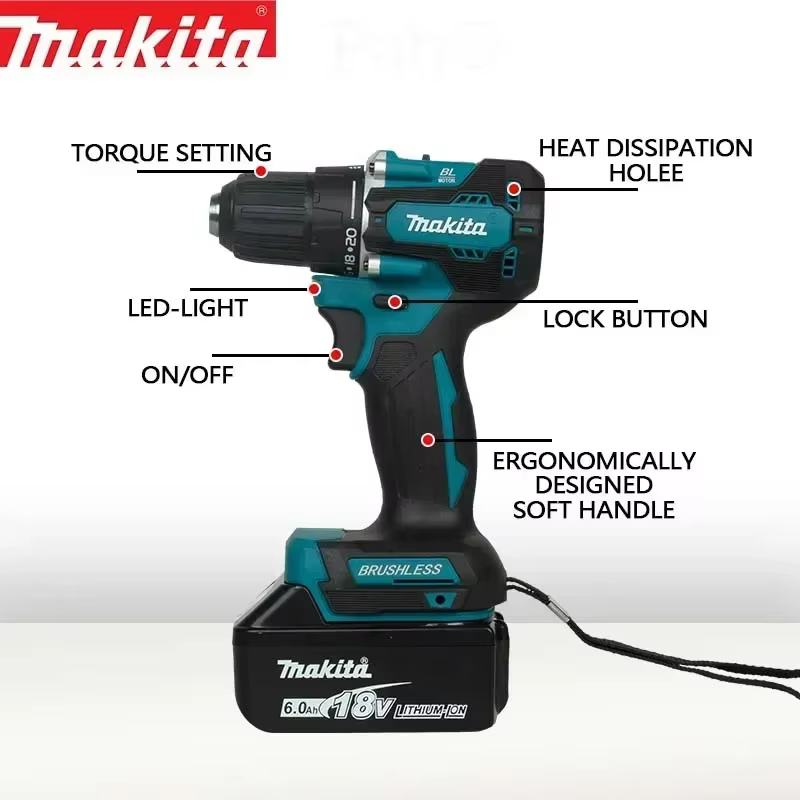 Makita DDF487 Perceuse-visseuse électrique sans balais au lithium