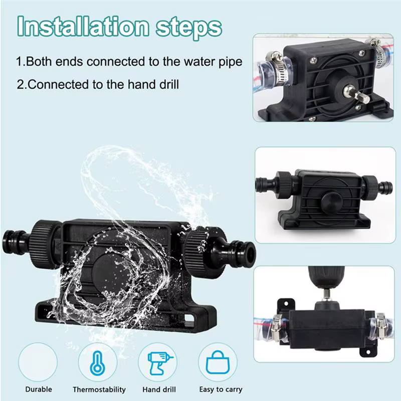 NOUVEAU! Pompe à eau pour perceuse électrique manuelle