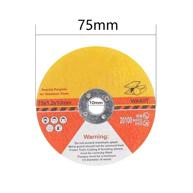 Disque de coupe circulaire en résine de 75mm