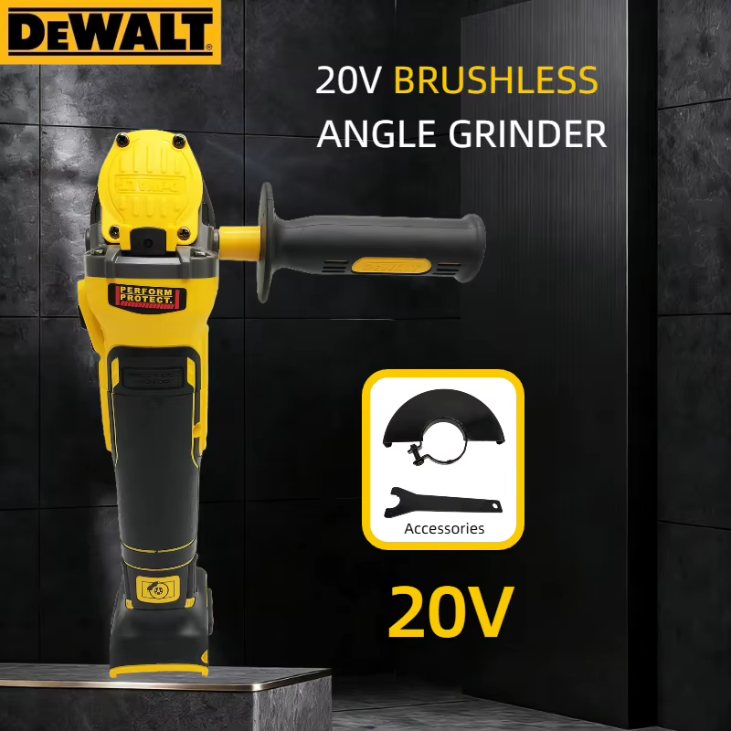 Meuleuse d'angle sans fil DEWALT DCG409 sans balais 20V : machine portable rechargeable de 125 mm pour la découpe