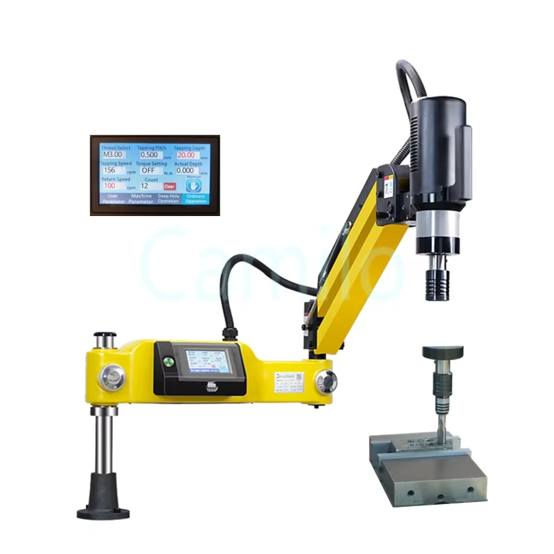 Machine à tarauder électrique 600W M3-M20 avec servomoteur de pulvérisation d'huile