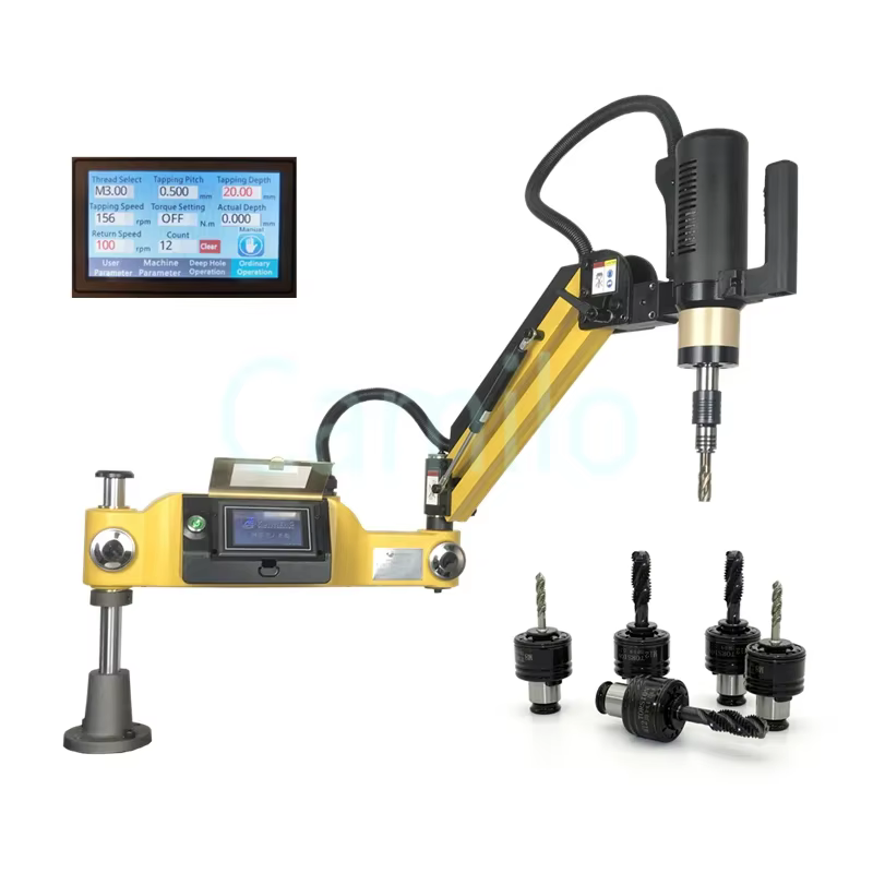 Machine à tarauder électrique 600W M3-M20 avec servomoteur de pulvérisation d'huile