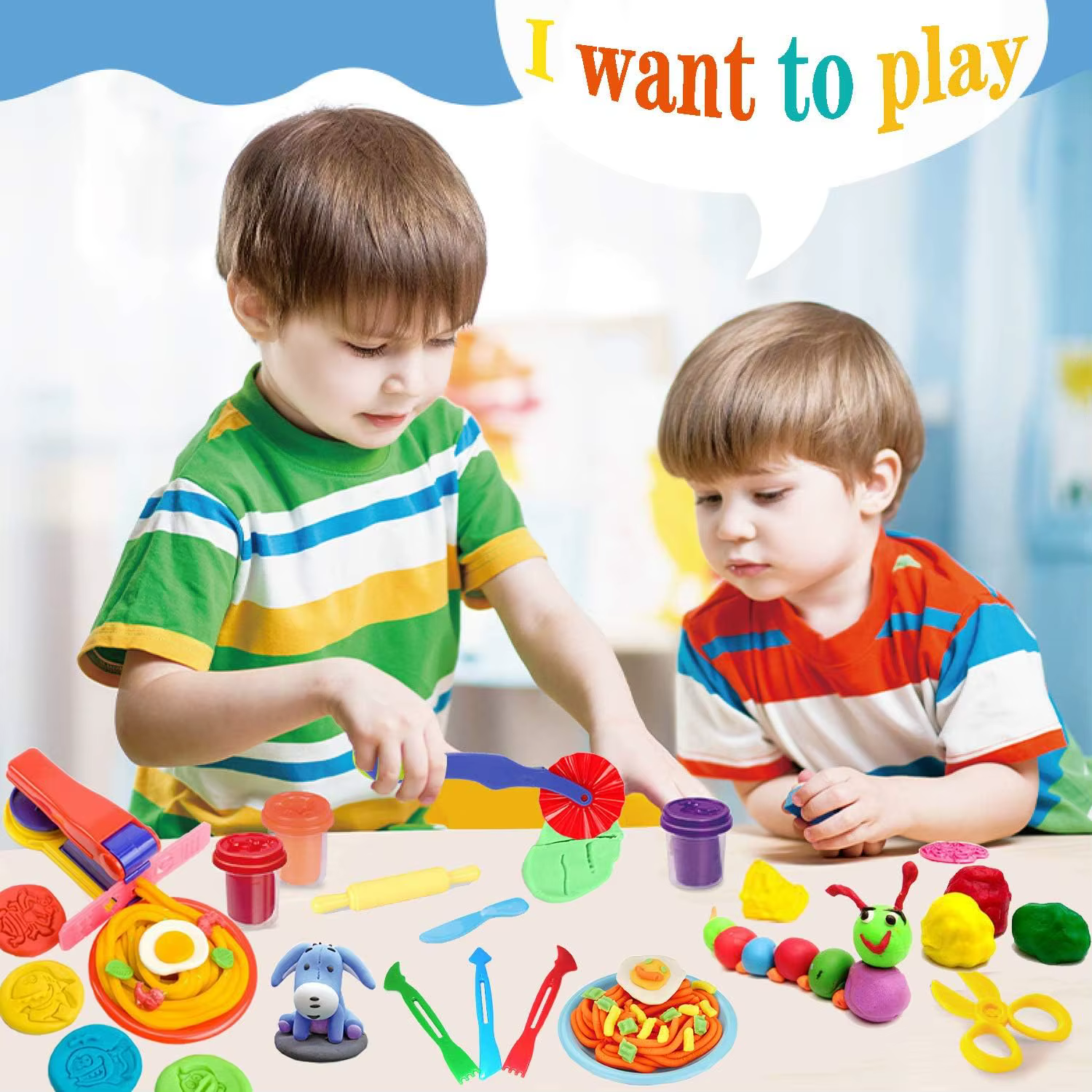 Ensemble d'outils de pâte à modeler pour enfants, rouleau de seringue 3D, moules d'impression, Kit d'outils de pâte à modeler, jouets artisanaux en argile, cadeau