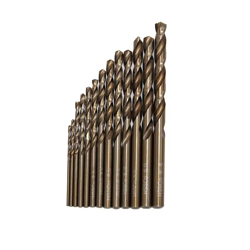 Foret hélicoïdal jaune HSS pour perceuse électrique, entièrement affûté, à manche droit, pour le métal et le bois, accessoire de perçage, ensemble d'outils
