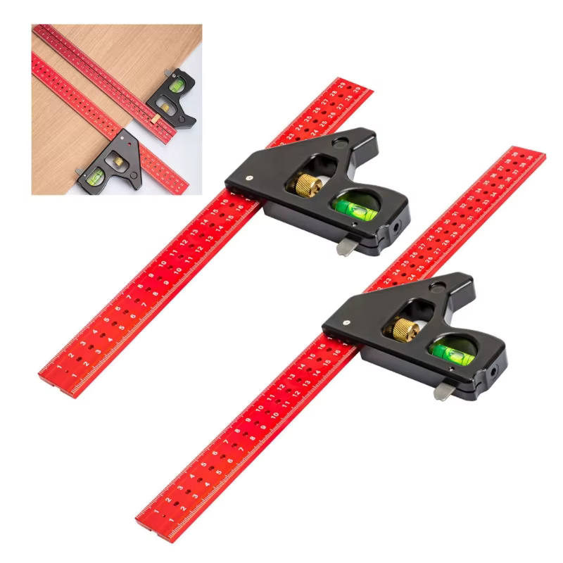 XXUA Multifonctional Carpenter Combination Square Aluminium ALLIAG