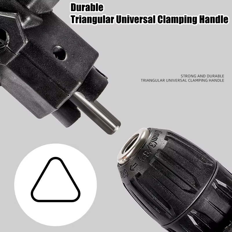 90 ° Adaptateur de perceuse à percussion d'angle de mandrin à trois mâchoires
