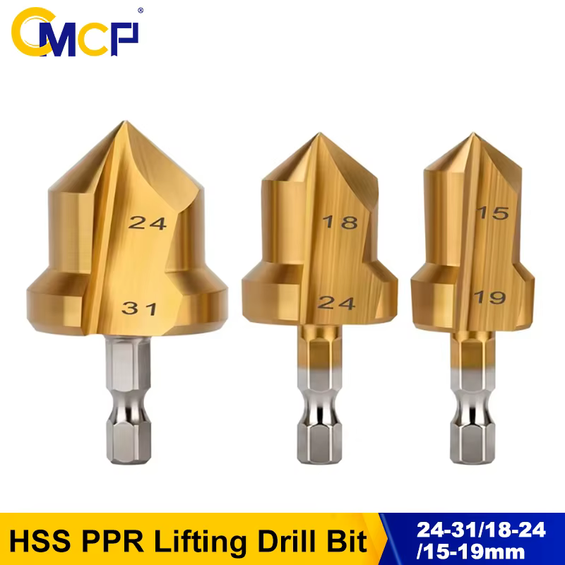 Peu de perceuse de levage de la poignée hexagonale PPR de CMCP 3PCS 24-31/18-24/15-19mm pour l'expansion de trou ennuyeux multicouche de tuyau d'eau