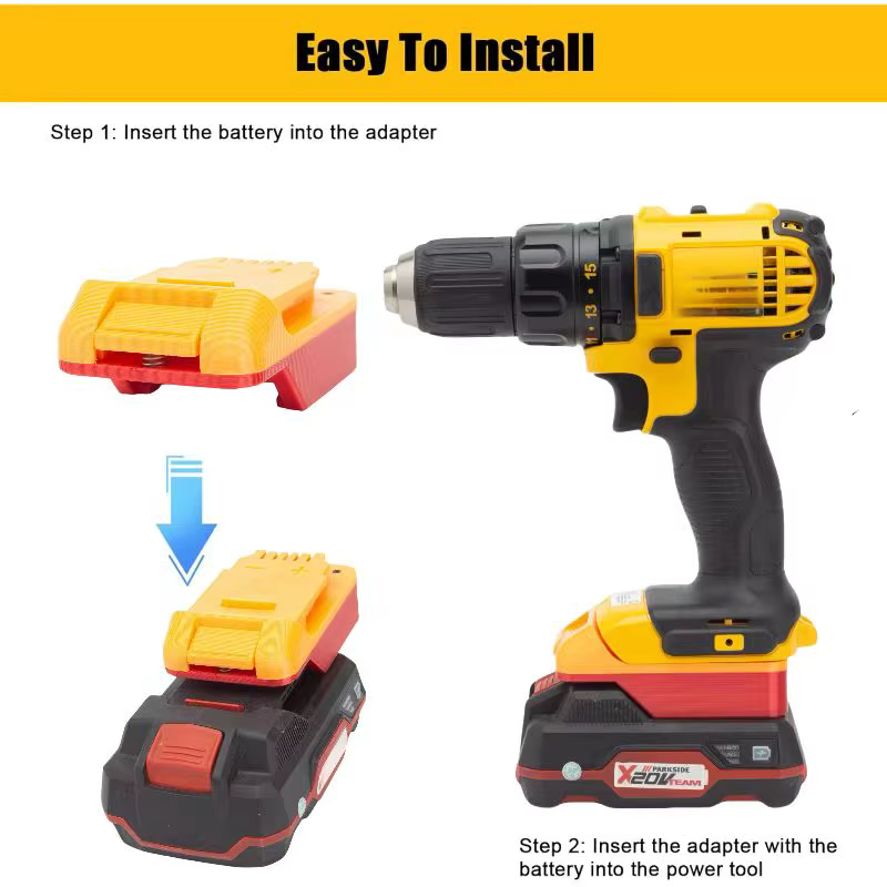 Adaptateur de conversion de batteries pour Lidl Parkside X20V Lithium