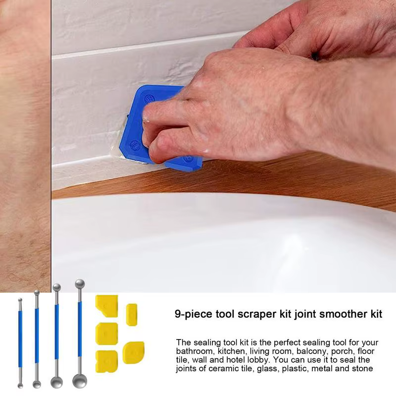 Outil de raclage de calfeutrage en silicone