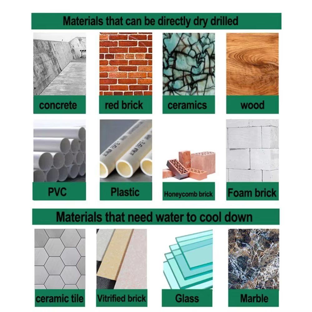 Jeu de forets pour carrelage transversal 1/2/3/4/5/7 pièces: tige hexagonale pour matériaux de verre