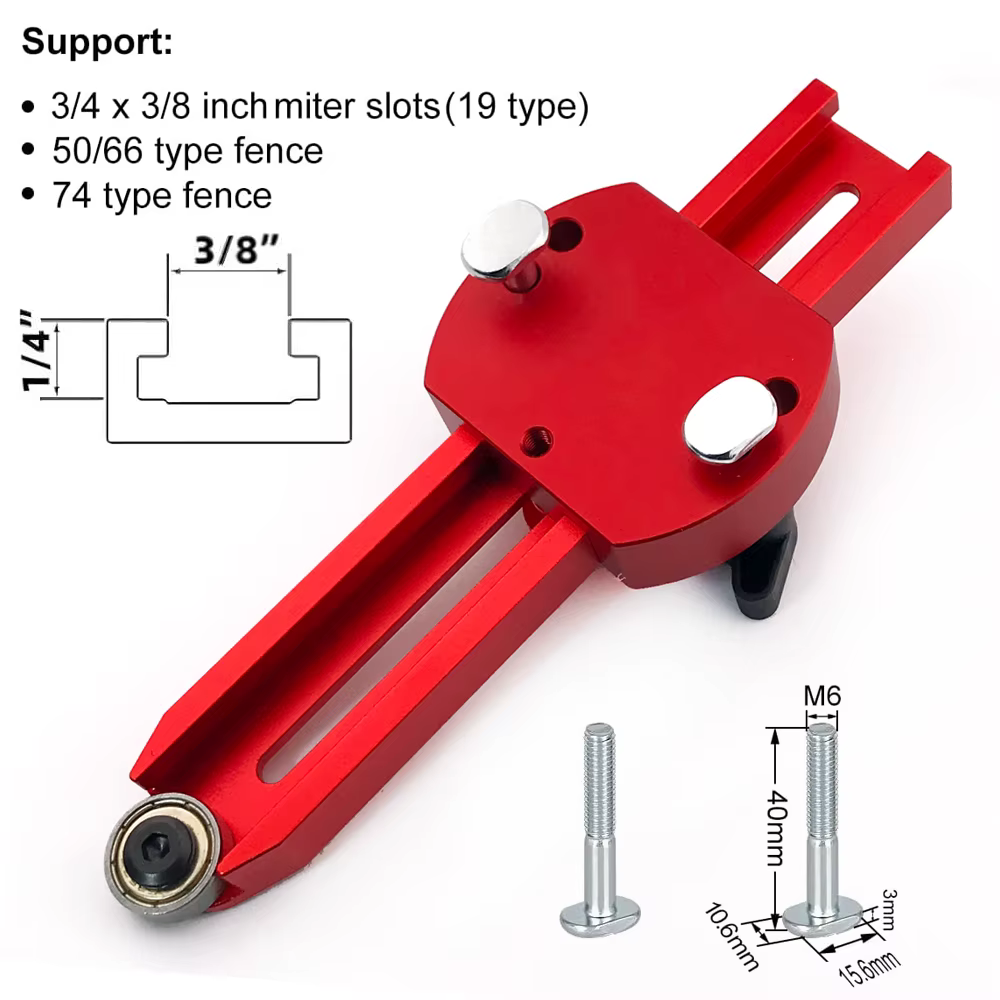 Guide de gabarit de scie de Table à déchirure fine étendue pour répéter les coupes de bande étroites fonctionne