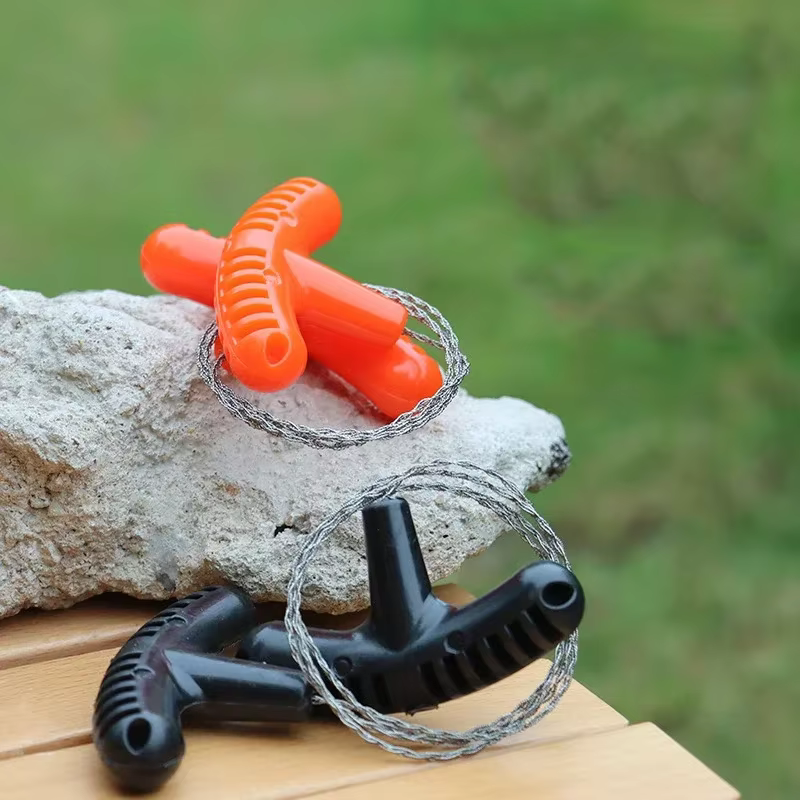 1 pièce Scie à fil portable pour camping et survie en extérieur - Mini-scie manuelle en acier inoxydable pour couper