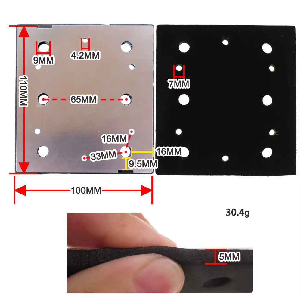 Plaque de support de remplacement pour ponceuse à double isolation