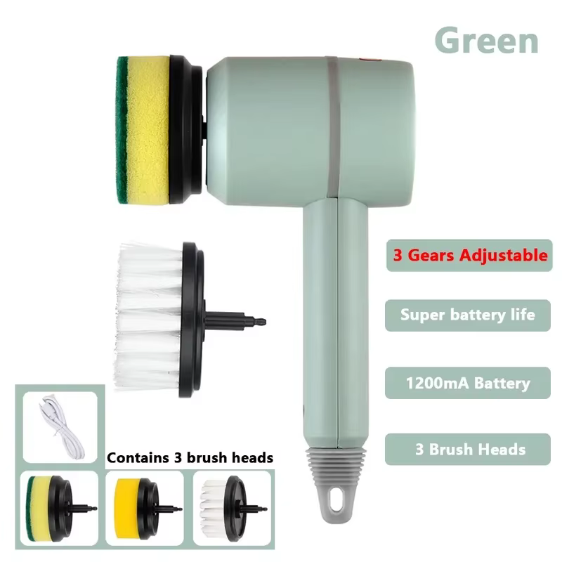 Brosse de nettoyage électrique multifonctionnelle à long manche