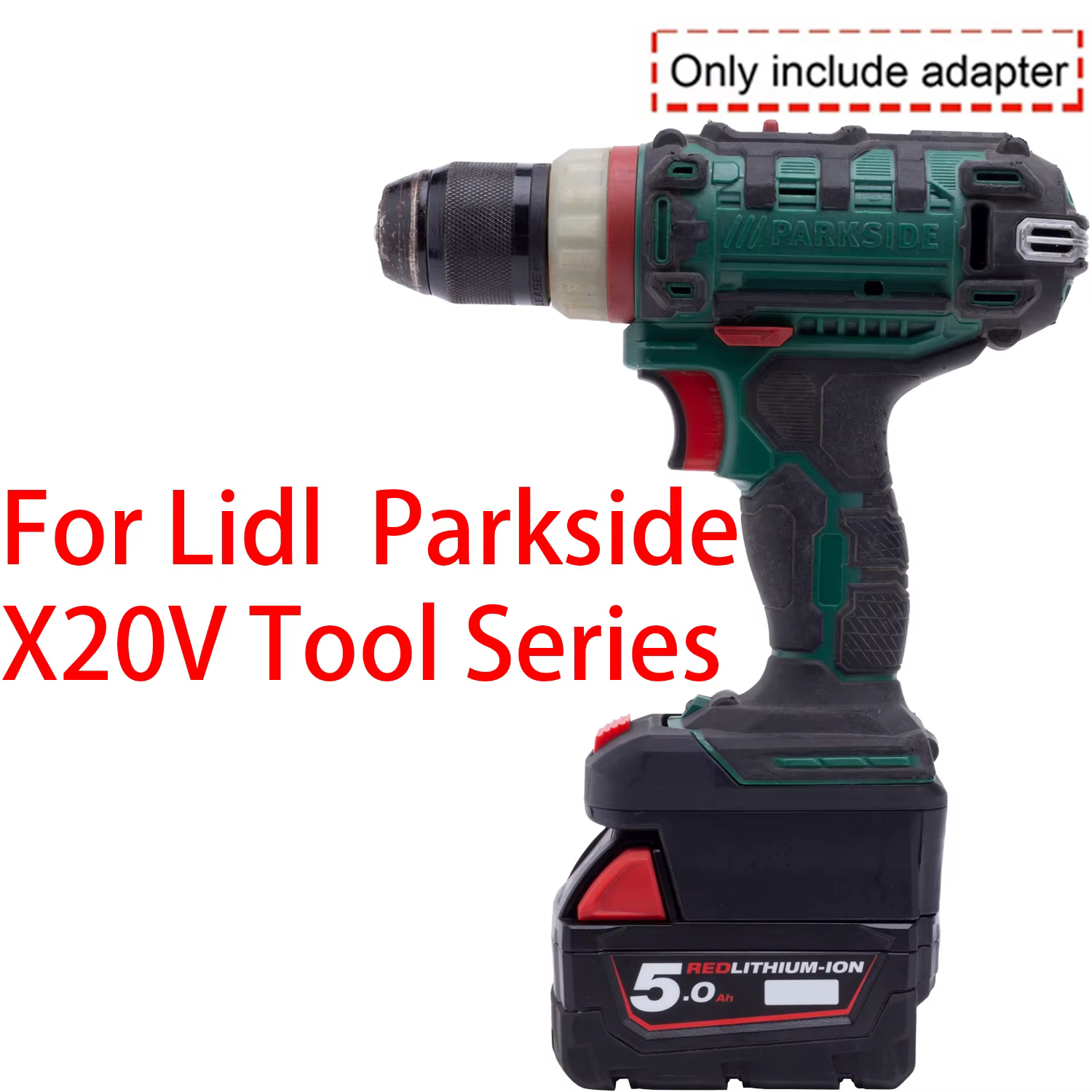 Adaptateur/convertisseur de batterie pour outils Lidl Parkside X20V Li-ion vers