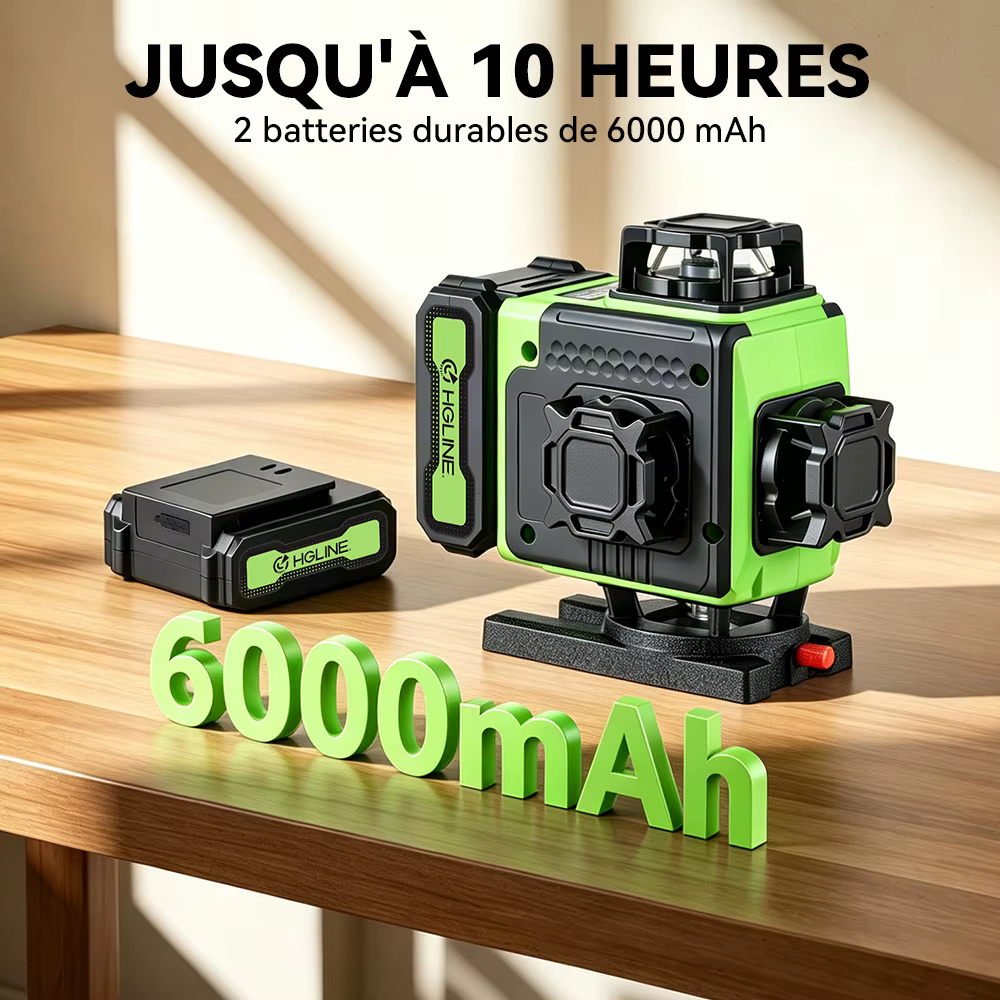 HGLINE 16 lignes niveau Laser APP télécommande niveaux horizontaux verticaux affichage de puissance de la Machine nivellement Laser avec trépied de 100 cm