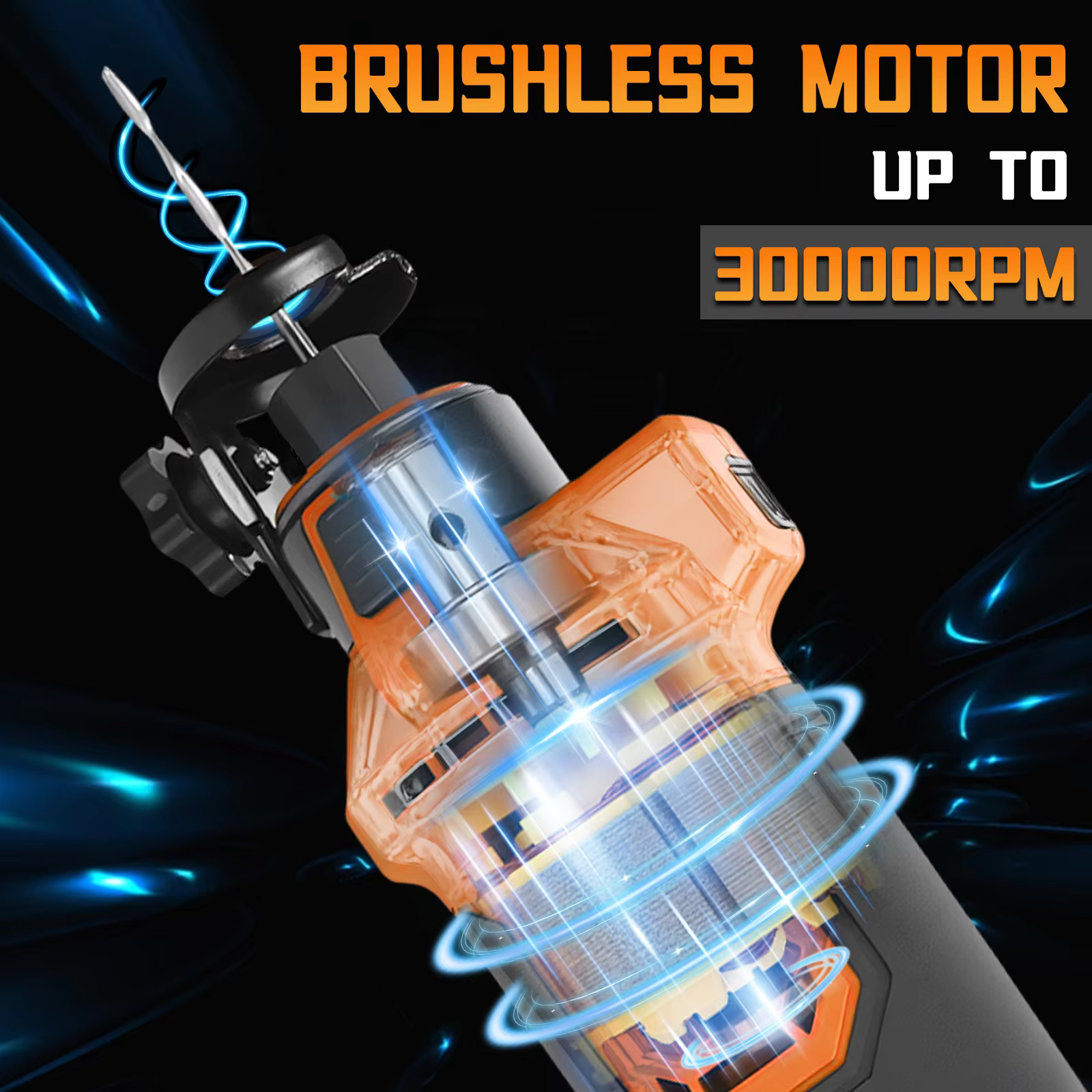 Outil de découpe sans fil pour cloisons sèches, 30000 tr/min, scie rotative électrique sans balais, 3 vitesses, pour la découpe du bois et du plâtre, compatible avec la batterie Dewalt 20V