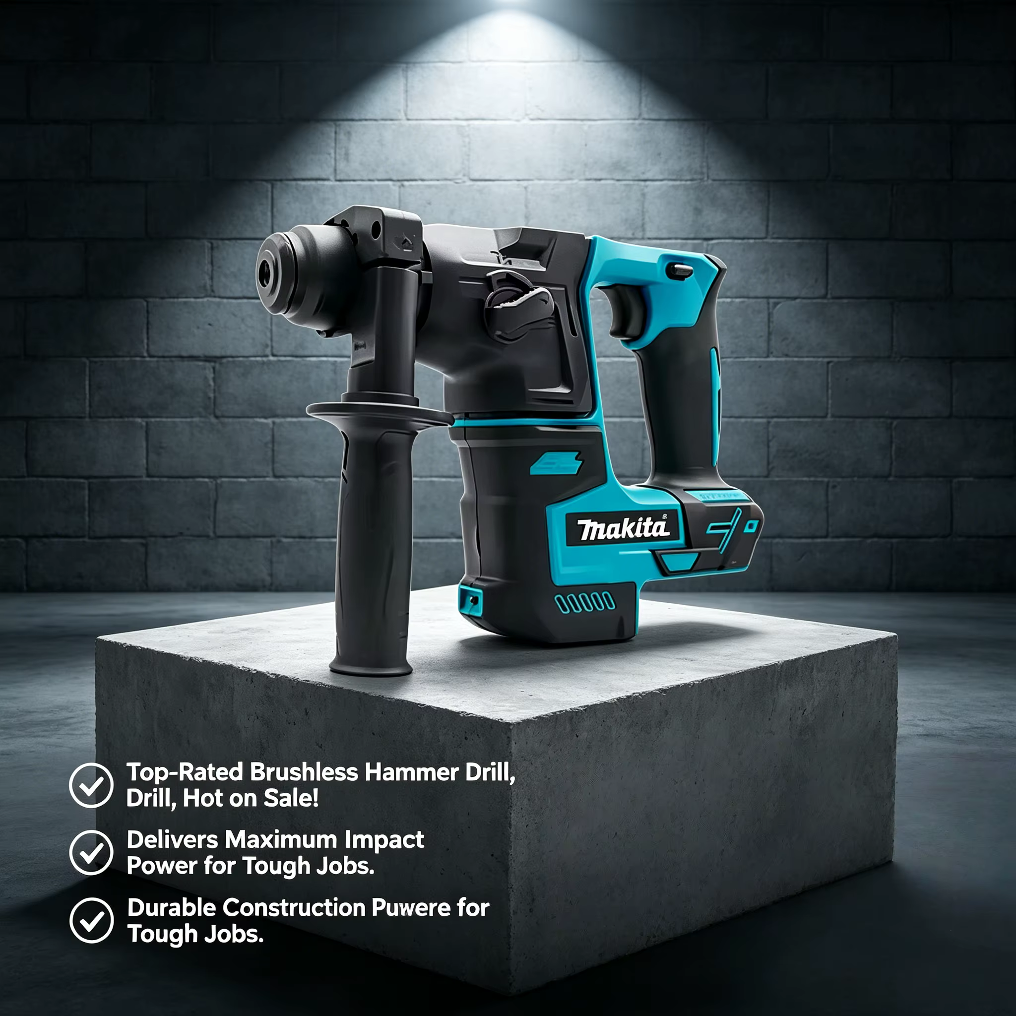 Marteau perforateur rotatif électrique Makita HR140D : Moteur sans balais