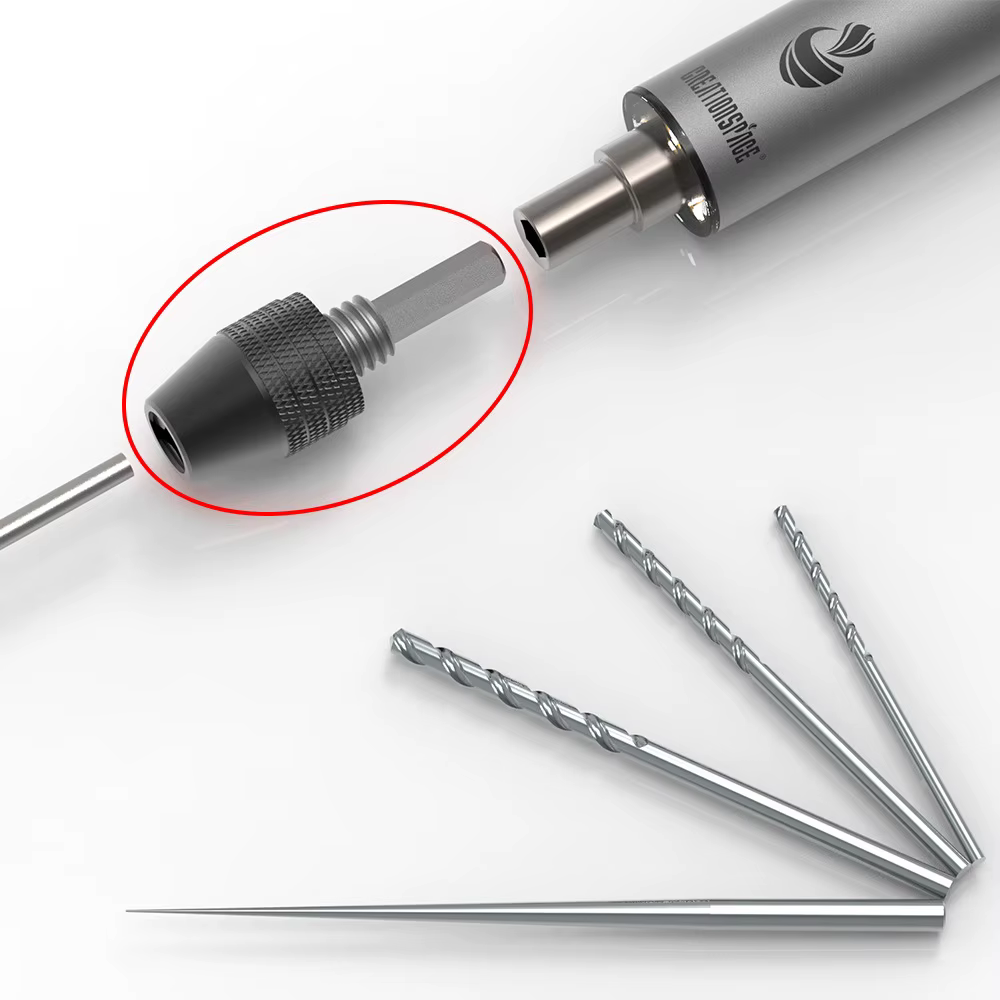 1.5-2.5mm changement rapide poignée hexagonale trois mâchoires auto centrage foret hélicoïdal mandrin 6.35mm meuleuse électrique perceuse mandrin outil