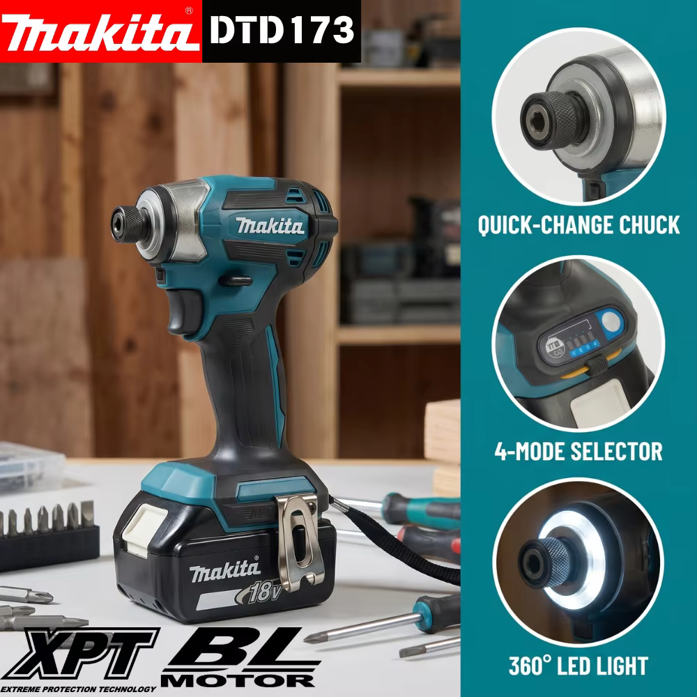 Makita DTD173 Perceuse à percussion sans fil 18V LXT BL avec moteur sans balais
