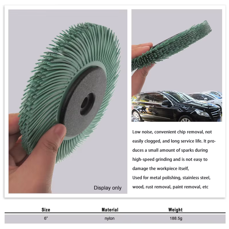 Brosse de meule Abrasive en Nylon de 6 pouces