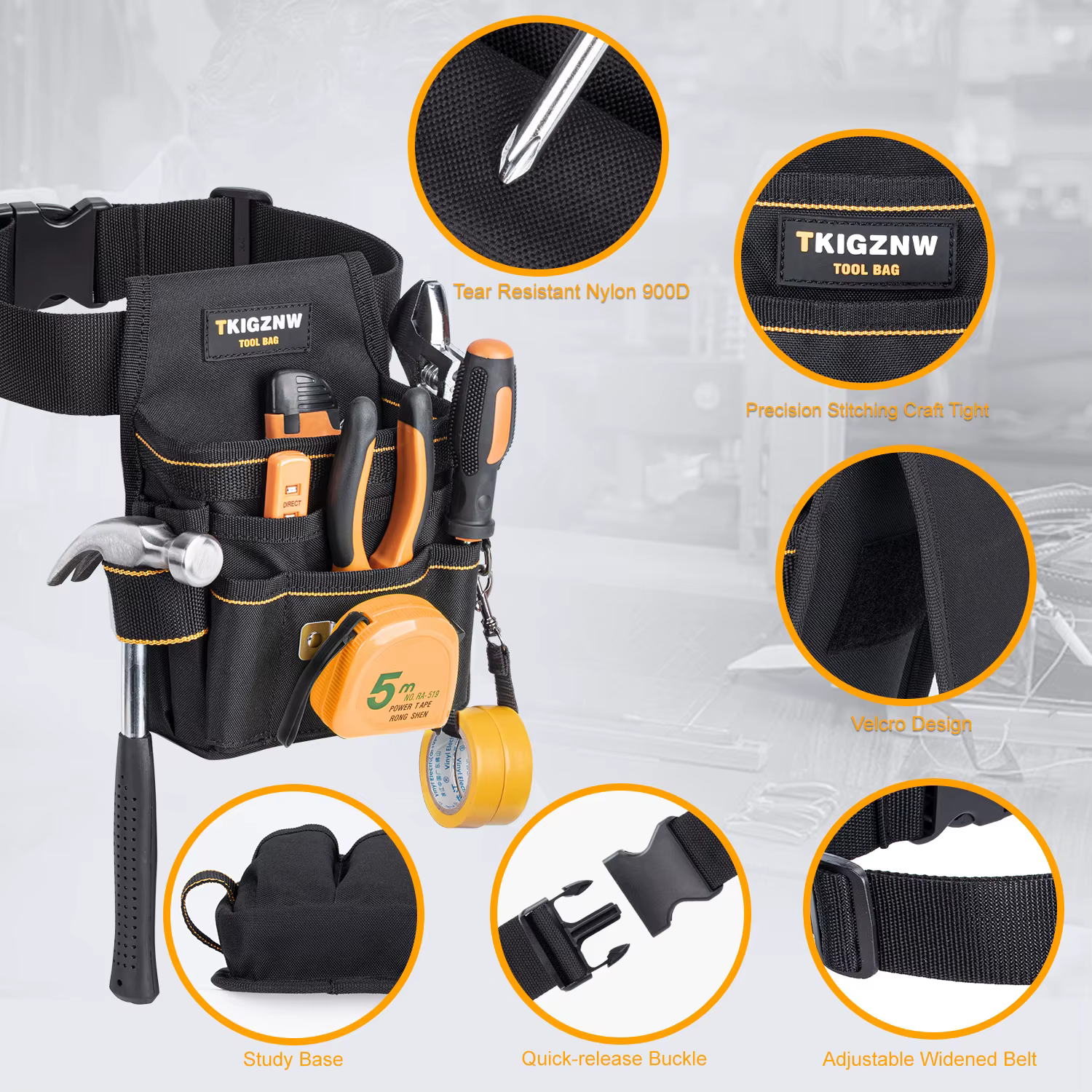 TKIGZNW Sac à outils pour ceinture