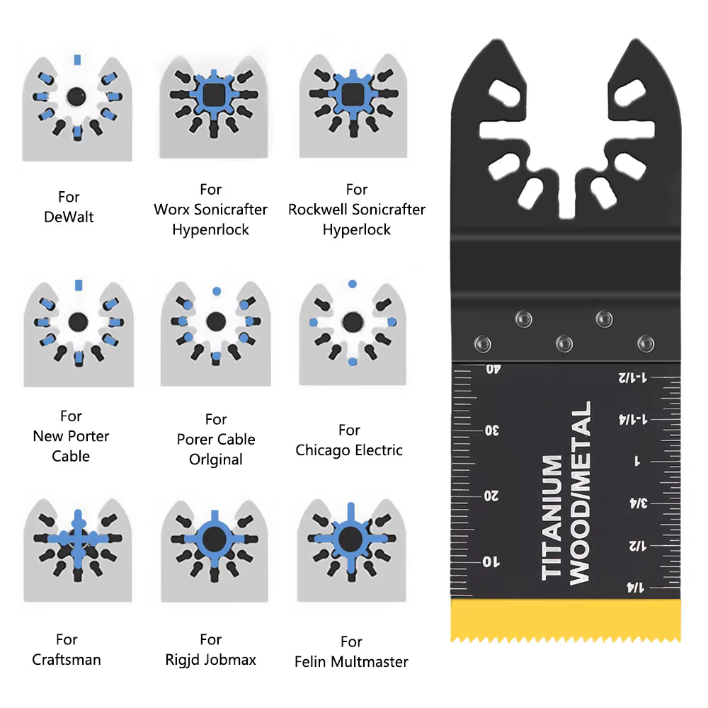 Kit de lames oscillantes en carbure pour outils multifonctions