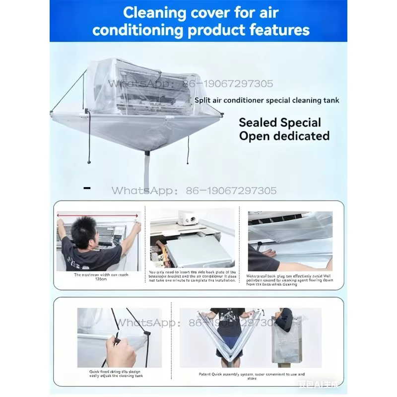 Outil de nettoyage et de lavage pour climatiseur mural avec longueur réglable