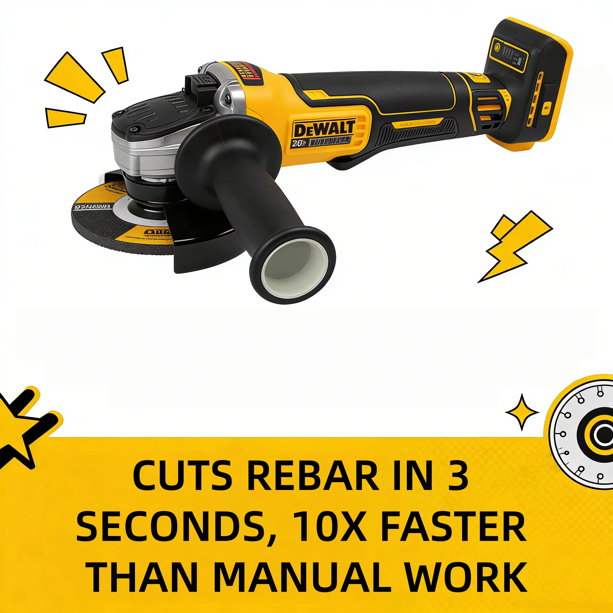 Dewalt DCG406 125MM/100MM Meuleuse d'angle sans fil sans balais 9000RPM