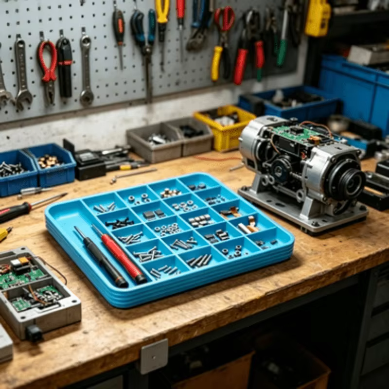 Organisateur de rangement multi-compartiments pour pièces de quincaillerie