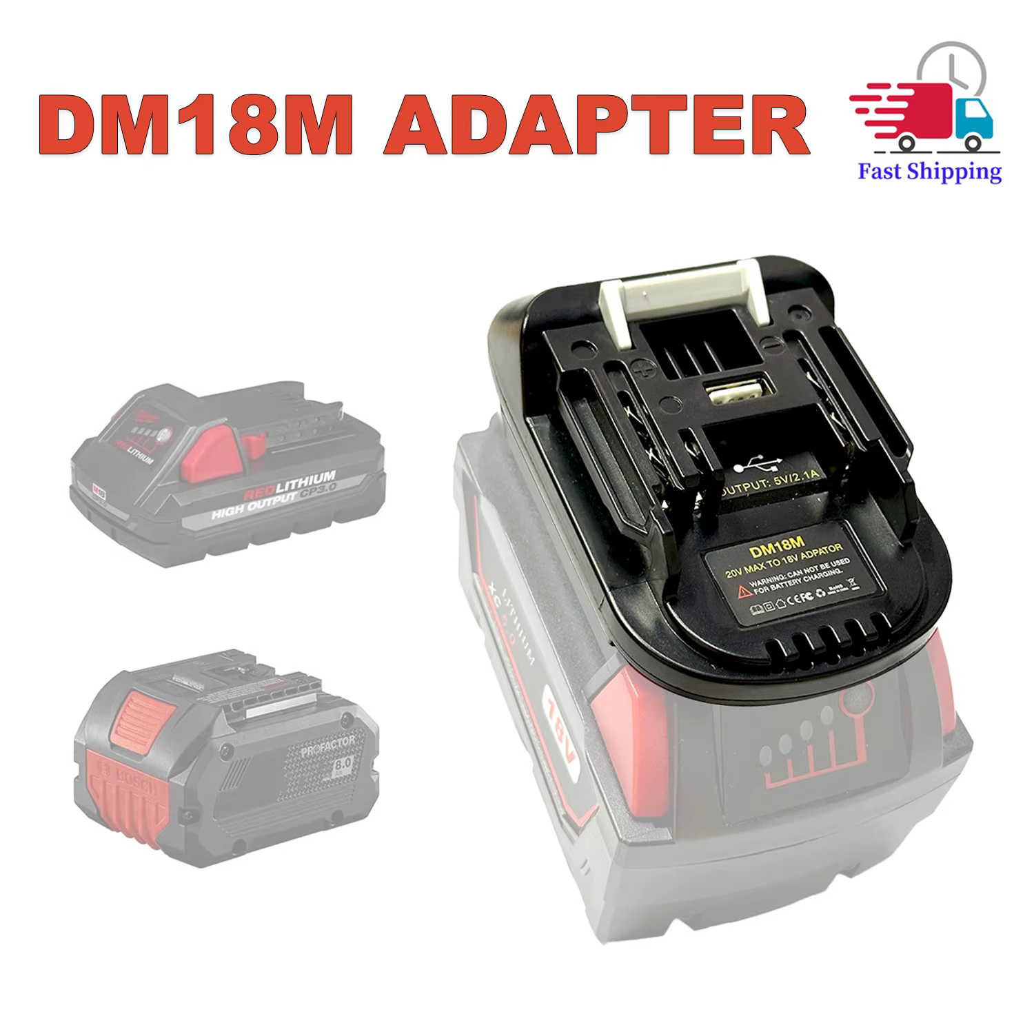 Adaptateur de batterie pour Milwaukee pour Dewalt pour Makita Bl1830 Bl1850 Batteries pour outils