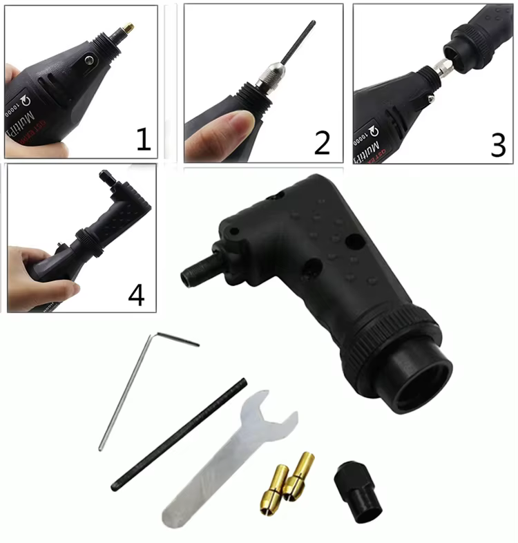 Adaptateur d'angle droit pour accessoires d'outils Dremel