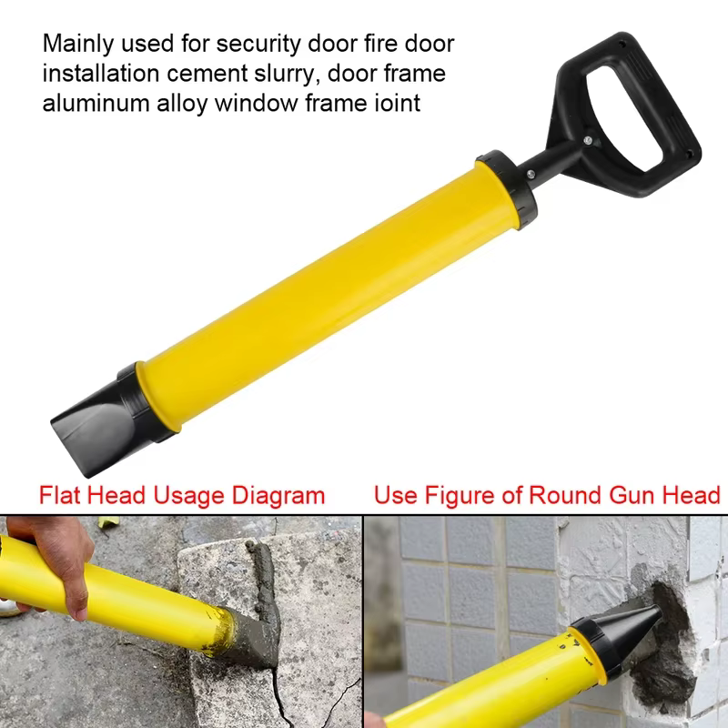 Pistolet à mortier et à calfeutrage avec 4 buses