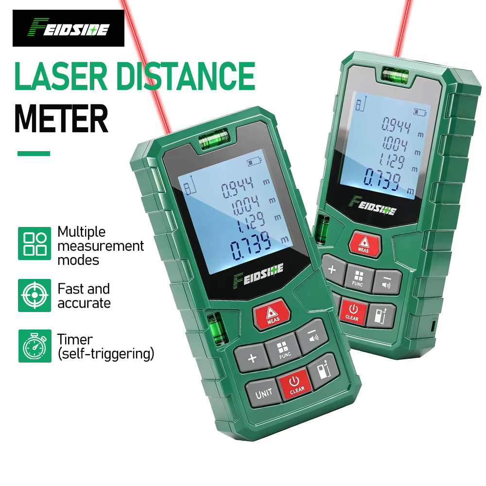 Télémètre laser rouge portatif FEIDSIDE 50M 120M