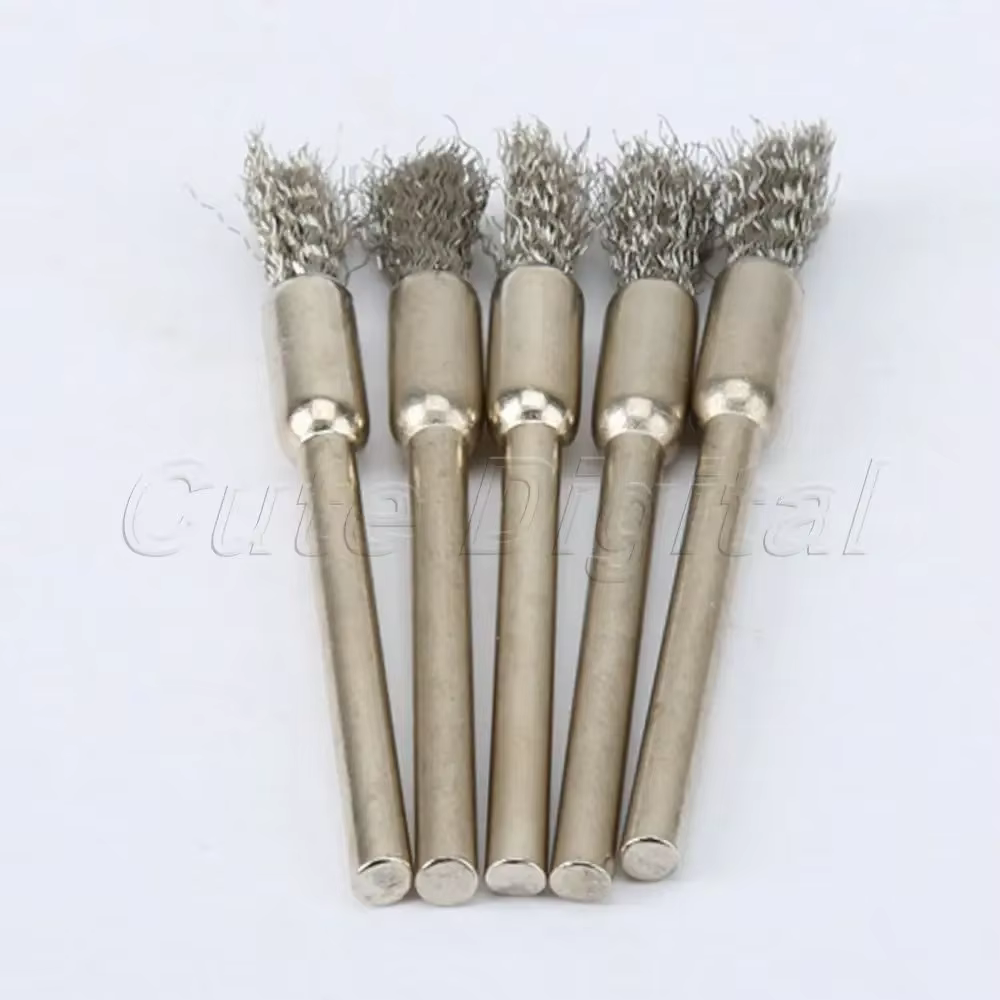 5 brosses à fil d'acier de 5 mm