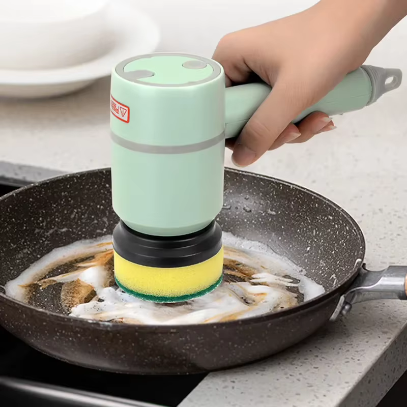 Brosse de nettoyage électrique multifonctionnelle à long manche