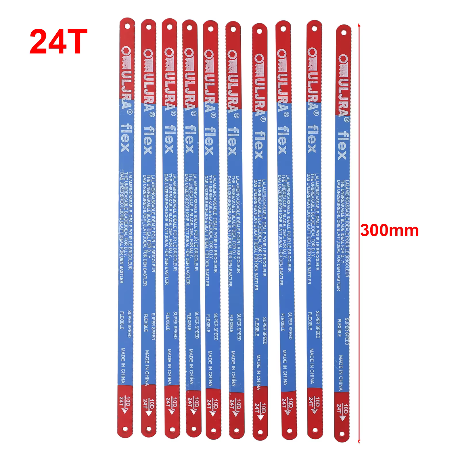 10 pièces/ensemble 14T/18T/24T lame de scie à métaux 300mm M35 lames
