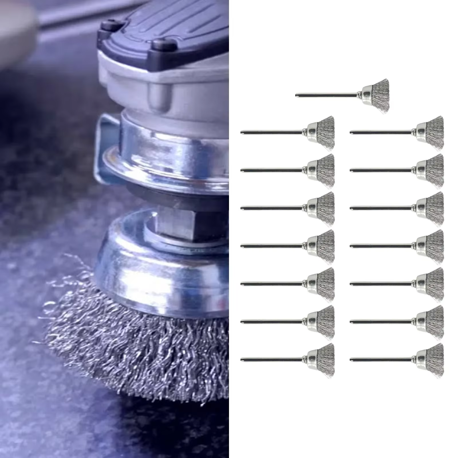 Brosse métallique d'ébavurage en acier inoxydable