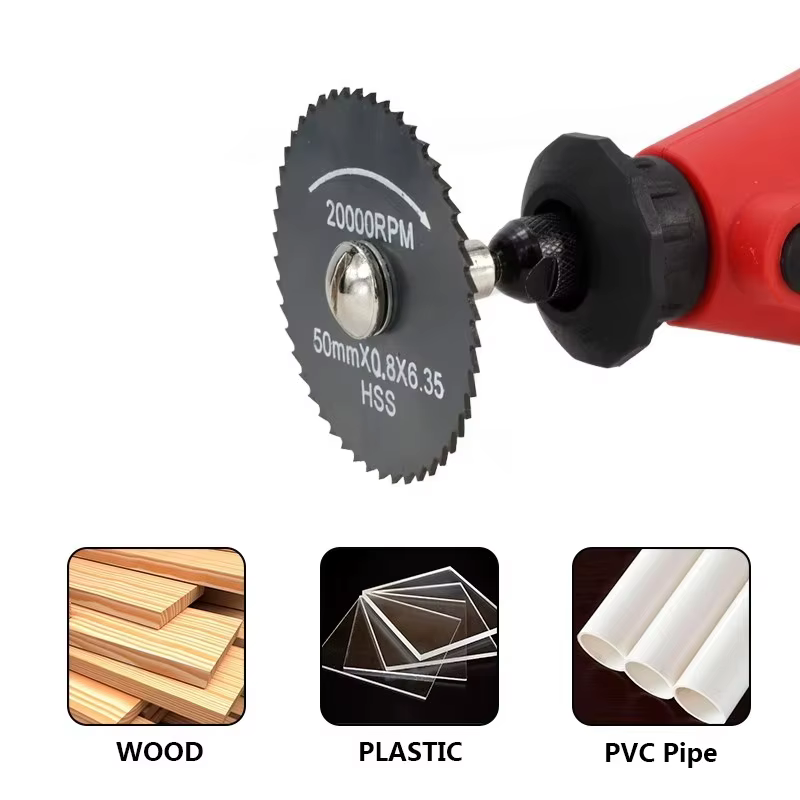 CMCP HSS Mini Lame de Scie Circulaire 22/32/35/50mm Avec 3.175mm Mandrin Bois/Métal Disque De Coupe Pour Dremel Outil Rotatif