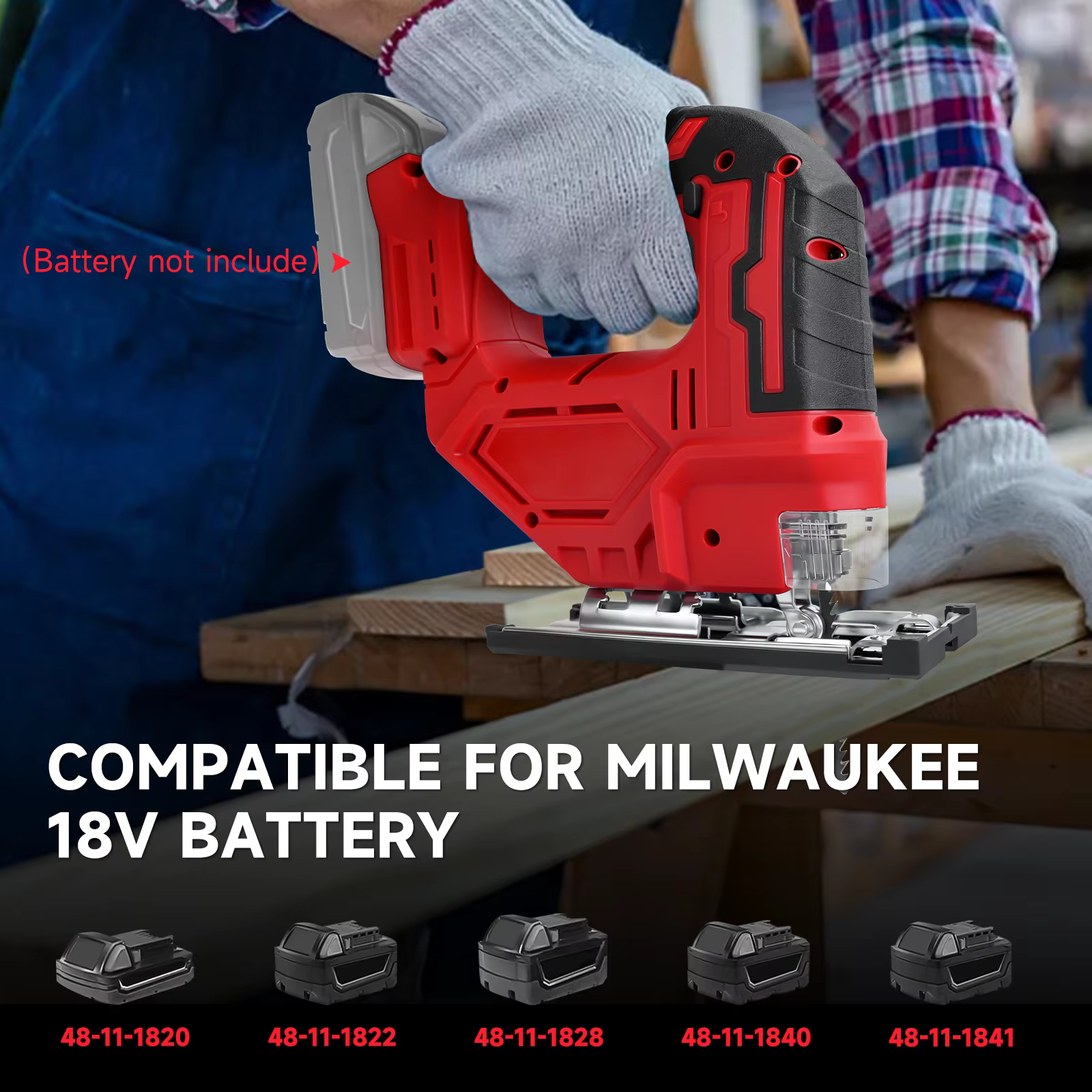 Scie sauteuse électrique pour batterie Milwaukee 18 V 2700 tr/min vitesse variable 3 positions réglage orbital outil