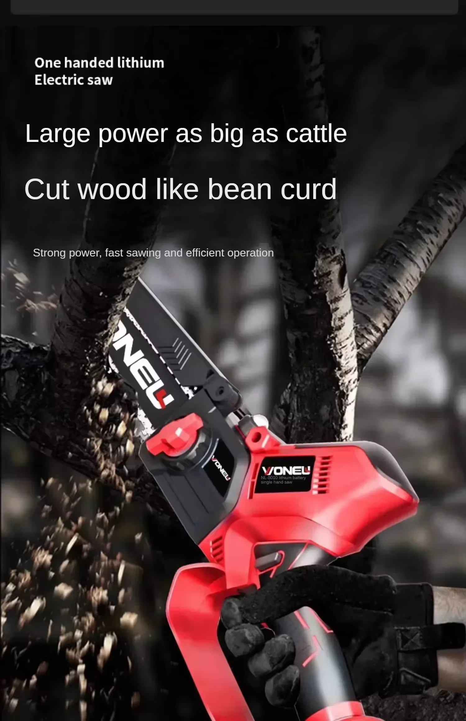 Mini scie électrique puissante 110V/220V avec batterie au Lithium