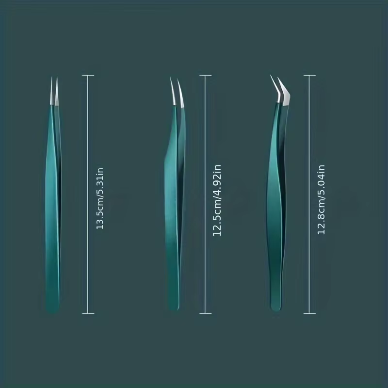 Kit d'outils d'extension de cils hypoallergéniques – Ensemble de pincettes en acier inoxydable avec plumes dorées et pinces dauphin pour artistes de cils
