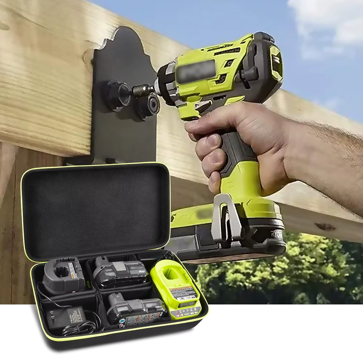 Coque compatible avec batterie compacte Ryobi ONE+ 18 V lithium-ion 4