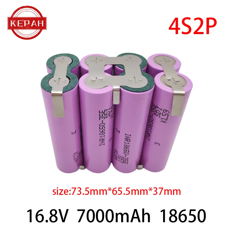 Batterie Personnalisée 5S2P 5S3P 5S4P 6S2P 8.4V 3.7V 10.8V 16.8V 18V 25.2V 18650 35E