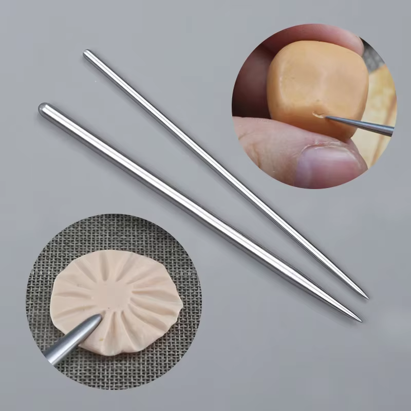Bâtons de modélisation de poterie, Texture d'acupression, vissage, Indentation, outil d'argile de poterie, Sculpture, outils en acier inoxydable